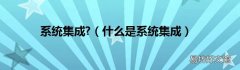 什么是系統集成 系統集成?