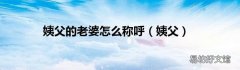 姨父 姨父的老婆怎么称呼