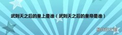 武则天之后的皇帝是谁 武则天之后的皇上是谁