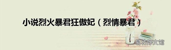 烈情暴君 小说烈火暴君狂傲妃