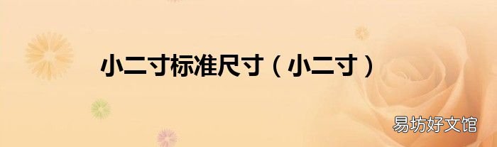 小二寸 小二寸标准尺寸