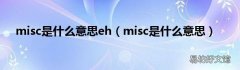 misc是什么意思 misc是什么意思eh