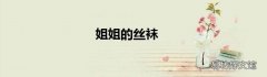 姐姐的丝袜