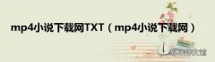 mp4小说下载网 mp4小说下载网TXT