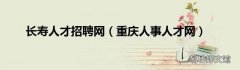 重庆人事人才网 长寿人才招聘网
