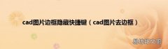 cad图片去边框 cad图片边框隐藏快捷键
