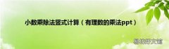 有理数的乘法ppt 小数乘除法竖式计算