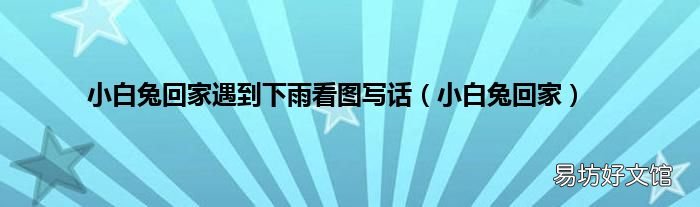 小白兔回家 小白兔回家遇到下雨看图写话