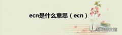 ecn ecn是什么意思