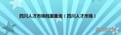 四川人才市场 四川人才市场档案查询