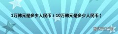 10万韩元是多少人民币 1万韩元是多少人民币
