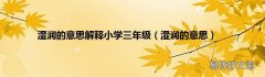 濕潤的意思 濕潤的意思解釋小學三年級