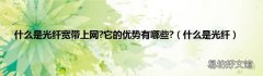 什么是光纤 什么是光纤宽带上网?它的优势有哪些?