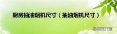 抽油烟机尺寸 厨房抽油烟机尺寸