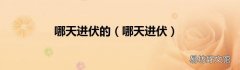 哪天进伏 哪天进伏的