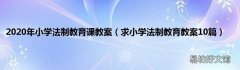 求小学法制教育教案10篇 2020年小学法制教育课教案