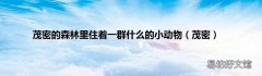茂密 茂密的森林里住着一群什么的小动物