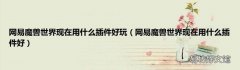 网易魔兽世界现在用什么插件好 网易魔兽世界现在用什么插件好玩
