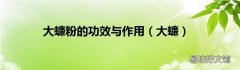 大蠊 大蠊粉的功效与作用
