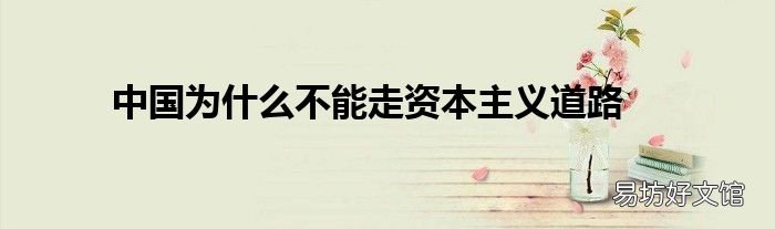 中国为什么不能走资本主义道路