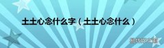 土土心念什么 土土心念什么字
