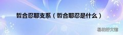 哲合耶忍是什么 哲合忍耶支系