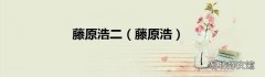藤原浩 藤原浩二