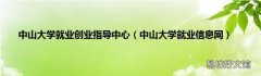 中山大学就业信息网 中山大学就业创业指导中心