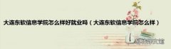 大连东软信息学院怎么样 大连东软信息学院怎么样好就业吗