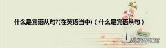 在英语当中 什么是宾语从句 什么是宾语从句?