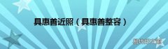 具惠善整容 具惠善近照