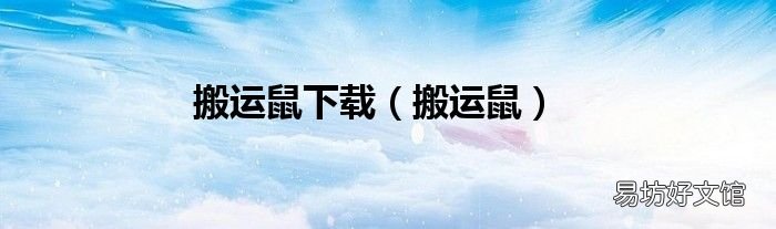搬运鼠 搬运鼠下载