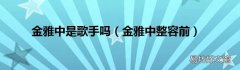 金雅中整容前 金雅中是歌手吗