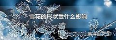 雪花的形狀受什么影響