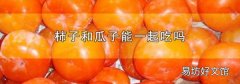 柿子和瓜子能一起吃吗