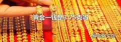 黄金一钱是3.75克吗
