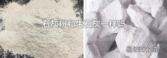 石灰粉和生石灰一样吗