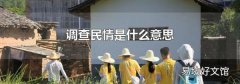 调查民情是什么意思