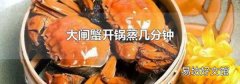 大闸蟹开锅蒸几分钟