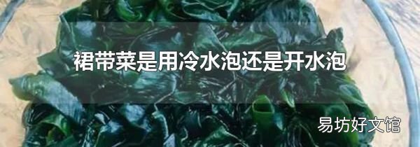 裙帶菜是用冷水泡還是開水泡