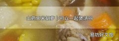 山药玉米胡萝卜可以一起煲汤吗
