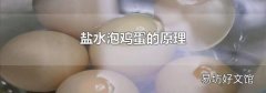 鹽水泡雞蛋的原理