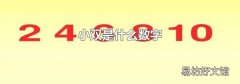 小双是什么数字