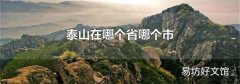 泰山在哪个省哪个市