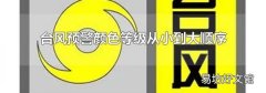 臺風預警顏色等級從小到大順序