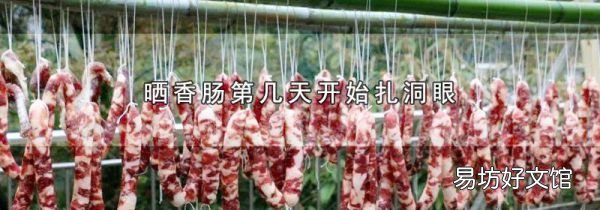 晒香肠第几天开始扎洞眼