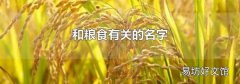 和粮食有关的名字