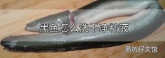 黑魚怎么洗干凈粘液