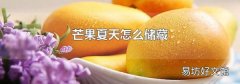 芒果夏天怎么儲藏