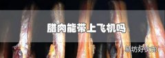腊肉能带上飞机吗